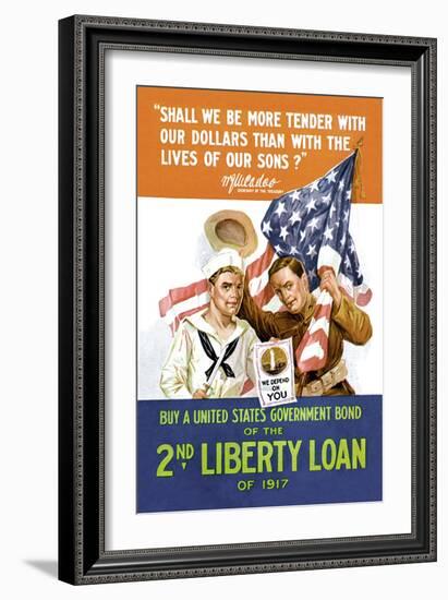 2nd Liberty Loan-null-Framed Art Print