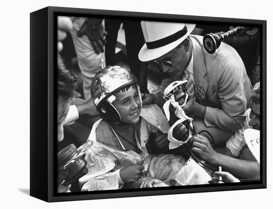 2nd Place Winner Richard Ballard Talking to Reporters After the Soap Box Derby-Carl Mydans-Framed Premier Image Canvas