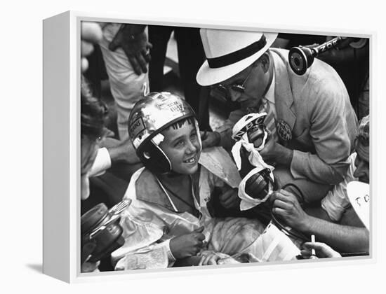 2nd Place Winner Richard Ballard Talking to Reporters After the Soap Box Derby-Carl Mydans-Framed Premier Image Canvas