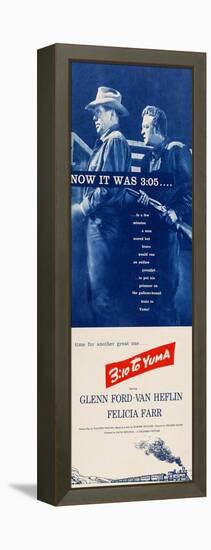 3:10 TO YUMA, l-r: Glenn Ford, Van Heflin on insert poster art, 1957.-null-Framed Stretched Canvas