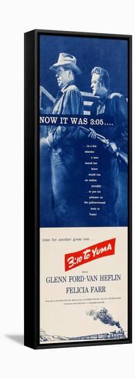 3:10 TO YUMA, l-r: Glenn Ford, Van Heflin on insert poster art, 1957.-null-Framed Stretched Canvas