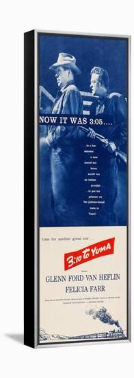 3:10 TO YUMA, l-r: Glenn Ford, Van Heflin on insert poster art, 1957.-null-Framed Stretched Canvas