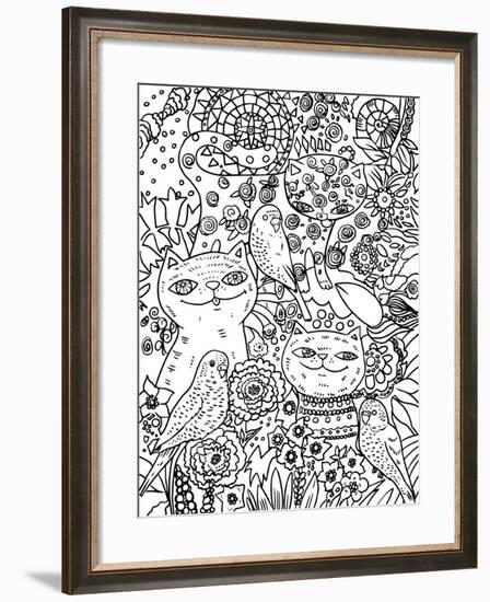 3+3 Line Art-Oxana Zaika-Framed Giclee Print