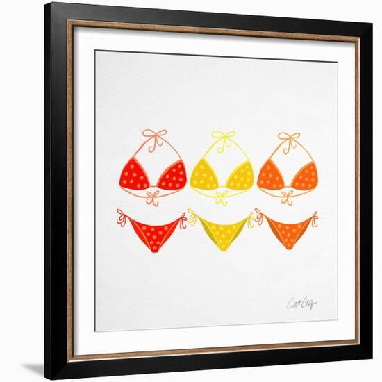 3 Bikini Orange-Cat Coquillette-Framed Giclee Print