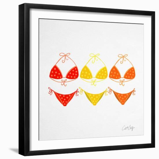 3 Bikini Orange-Cat Coquillette-Framed Giclee Print