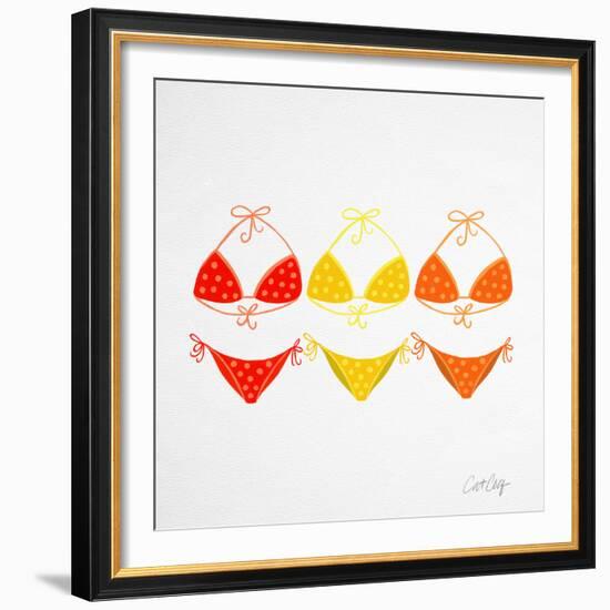 3 Bikini Orange-Cat Coquillette-Framed Giclee Print