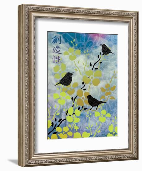 3 Birds Asian Nights-Bee Sturgis-Framed Art Print