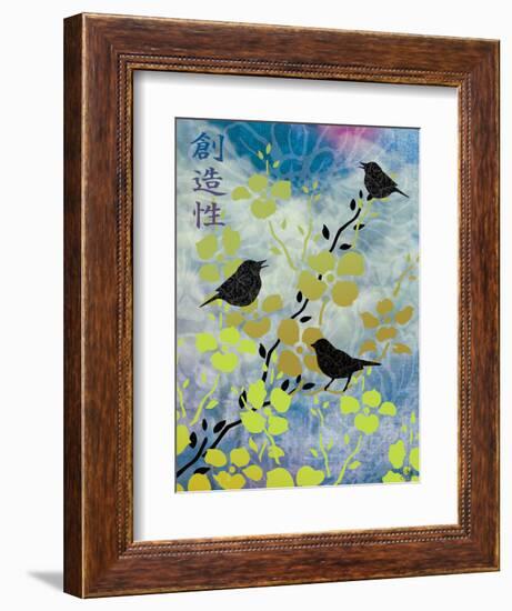 3 Birds Asian Nights-Bee Sturgis-Framed Art Print