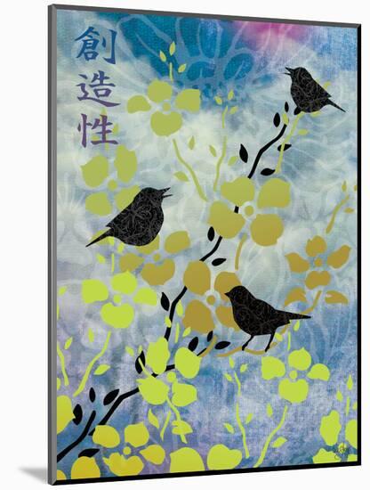 3 Birds Asian Nights-Bee Sturgis-Mounted Art Print