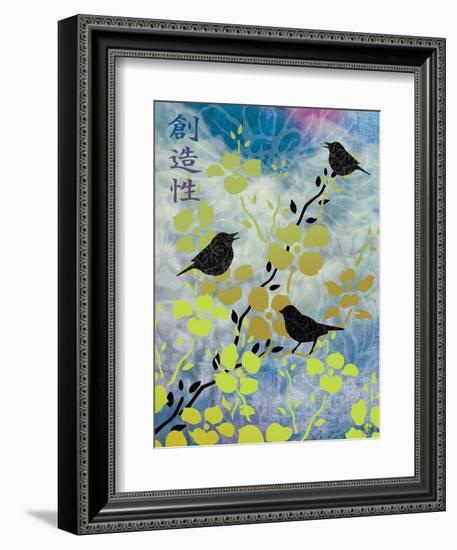 3 Birds Asian Nights-Bee Sturgis-Framed Art Print