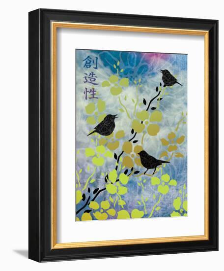 3 Birds Asian Nights-Bee Sturgis-Framed Art Print