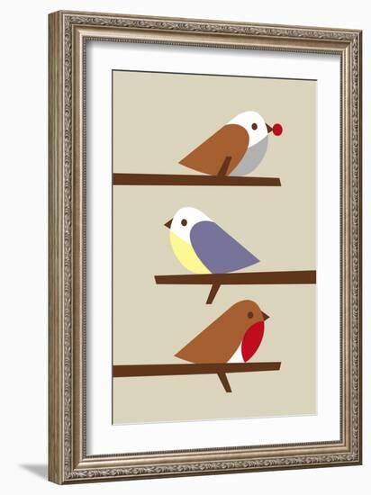 3 Birds-Dicky Bird-Framed Giclee Print
