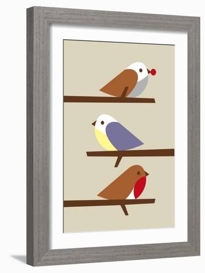 3 Birds-Dicky Bird-Framed Giclee Print