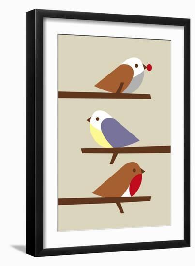 3 Birds-Dicky Bird-Framed Giclee Print