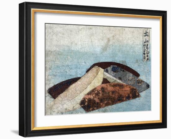 3 Combs, Japanese Wood-Cut Print-Lantern Press-Framed Art Print