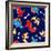 3 Cute Dinosaurs in a Seamless Pattern-Adam Fahey-Framed Art Print