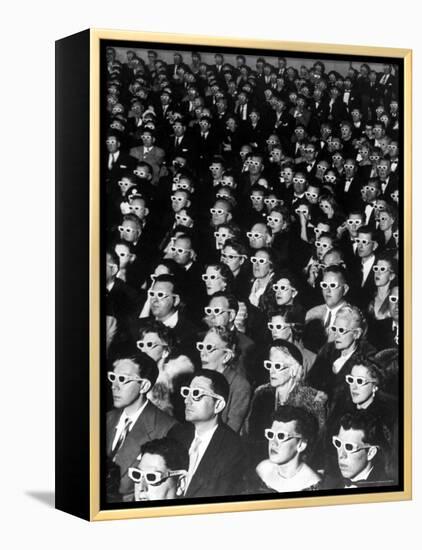 3-D Movie Viewers during Opening Night of "Bwana Devil"-J^ R^ Eyerman-Framed Premier Image Canvas