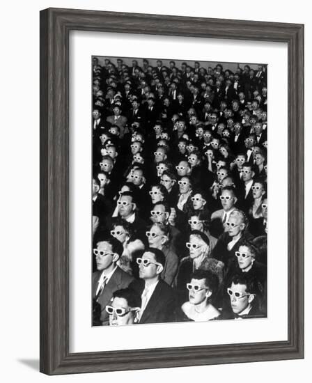 3-D Movie Viewers during Opening Night of "Bwana Devil"-J. R. Eyerman-Framed Photographic Print