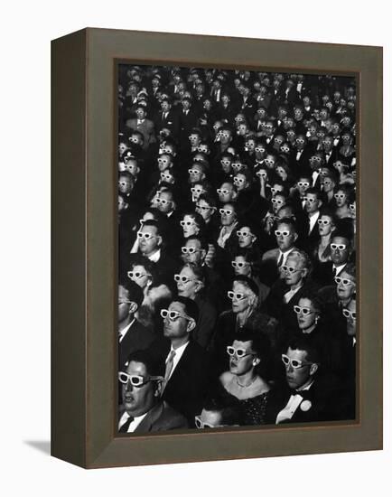 3-D Movie Viewers during Opening Night of "Bwana Devil"-J^ R^ Eyerman-Framed Premier Image Canvas