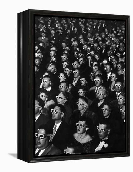 3-D Movie Viewers during Opening Night of "Bwana Devil"-J^ R^ Eyerman-Framed Premier Image Canvas