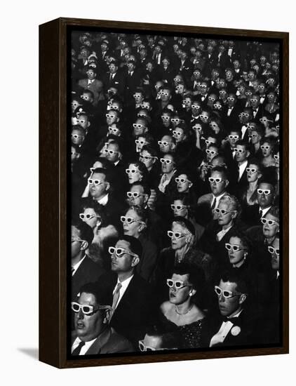 3-D Movie Viewers during Opening Night of "Bwana Devil"-J^ R^ Eyerman-Framed Premier Image Canvas