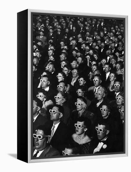 3-D Movie Viewers during Opening Night of "Bwana Devil"-J^ R^ Eyerman-Framed Premier Image Canvas