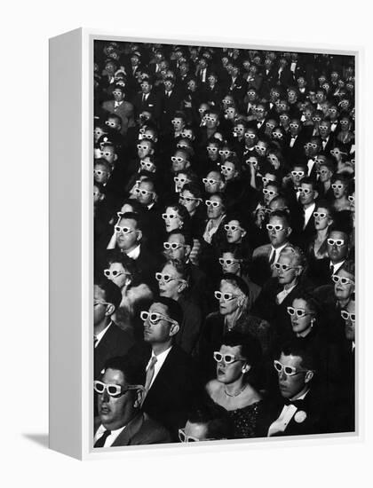 3-D Movie Viewers during Opening Night of "Bwana Devil"-J^ R^ Eyerman-Framed Premier Image Canvas