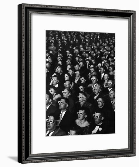 3-D Movie Viewers during Opening Night of "Bwana Devil"-J^ R^ Eyerman-Framed Premium Photographic Print