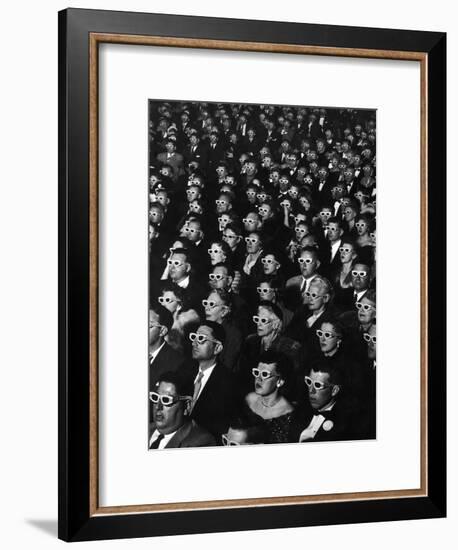 3-D Movie Viewers during Opening Night of "Bwana Devil"-J^ R^ Eyerman-Framed Photographic Print