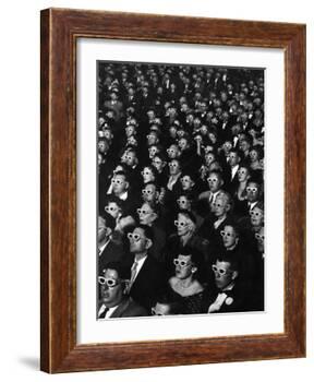 3-D Movie Viewers during Opening Night of "Bwana Devil"-J^ R^ Eyerman-Framed Photographic Print