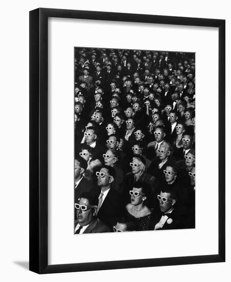 3-D Movie Viewers during Opening Night of "Bwana Devil"-J^ R^ Eyerman-Framed Photographic Print