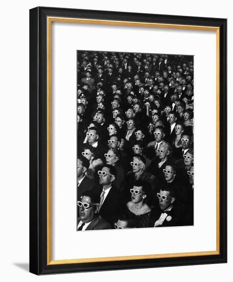 3-D Movie Viewers during Opening Night of "Bwana Devil"-J^ R^ Eyerman-Framed Photographic Print