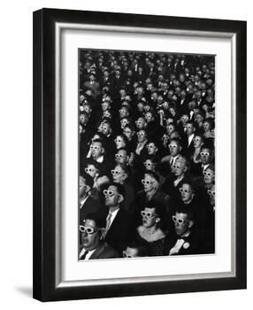 3-D Movie Viewers during Opening Night of "Bwana Devil"-J^ R^ Eyerman-Framed Photographic Print
