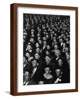 3-D Movie Viewers during Opening Night of "Bwana Devil"-J^ R^ Eyerman-Framed Photographic Print