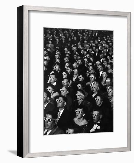 3-D Movie Viewers during Opening Night of "Bwana Devil"-J^ R^ Eyerman-Framed Photographic Print