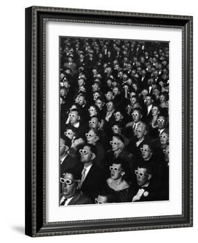 3-D Movie Viewers during Opening Night of "Bwana Devil"-J^ R^ Eyerman-Framed Photographic Print