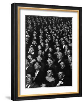 3-D Movie Viewers during Opening Night of "Bwana Devil"-J^ R^ Eyerman-Framed Photographic Print