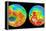 3-D Topography of Mars-null-Framed Premier Image Canvas