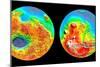 3-D Topography of Mars-null-Mounted Photographic Print