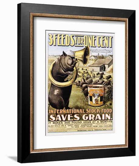 3 Feeds for One Cent Poster-null-Framed Giclee Print