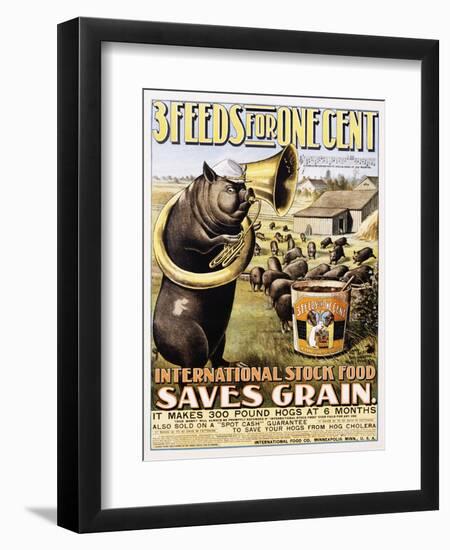 3 Feeds for One Cent Poster-null-Framed Giclee Print