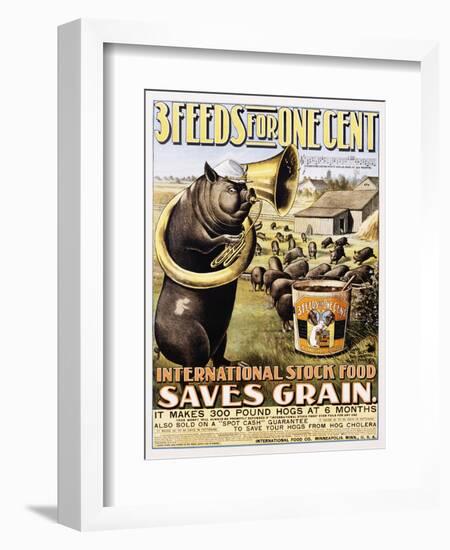 3 Feeds for One Cent Poster-null-Framed Giclee Print