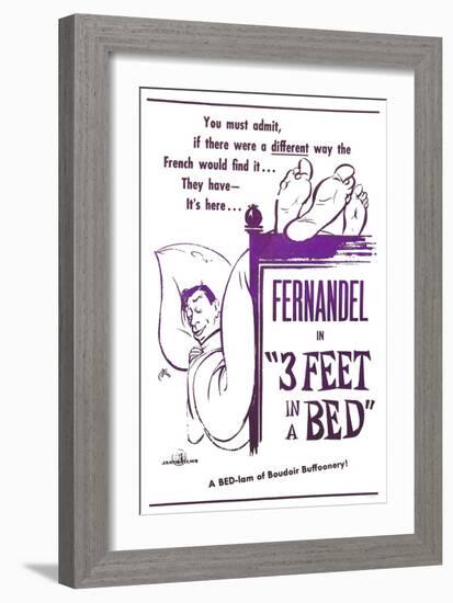 3 Feet in a Bed, (AKA Three Feet in a Bed, Aka Casimir), French Poster, Fernandel, 1950-null-Framed Premium Giclee Print