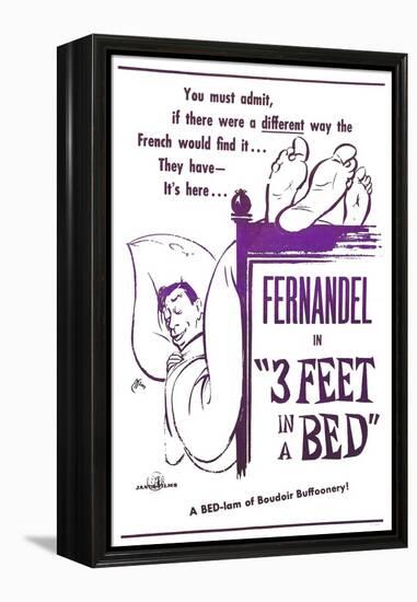 3 Feet in a Bed, (AKA Three Feet in a Bed, Aka Casimir), French Poster, Fernandel, 1950-null-Framed Stretched Canvas