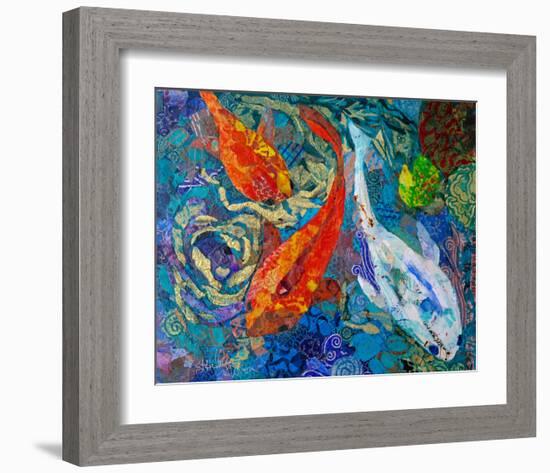 3 Koi-null-Framed Art Print