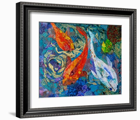 3 Koi-null-Framed Art Print