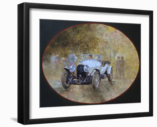 3 Litre Bentley at Kelmarsh-Peter Miller-Framed Giclee Print