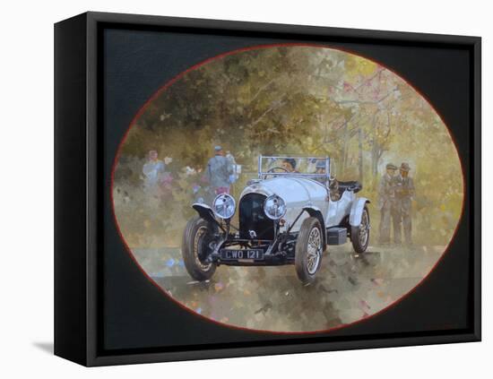 3 Litre Bentley at Kelmarsh-Peter Miller-Framed Premier Image Canvas