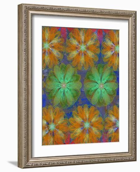 3 of 4 abstract art Circle Color Decor 3 D E-Ricki Mountain-Framed Art Print