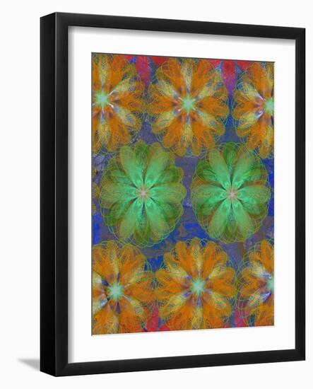 3 of 4 abstract art Circle Color Decor 3 D E-Ricki Mountain-Framed Art Print